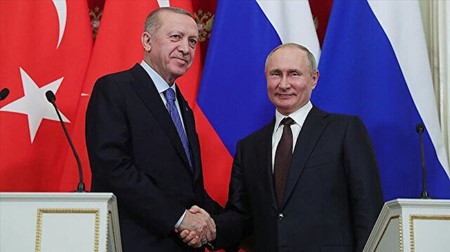埃尔多安总统会见俄罗斯总统普京